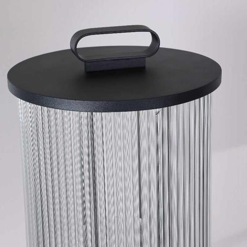 Arisha Moderna LED Lampada da Terra Metallo/Vetro Nero Giardino