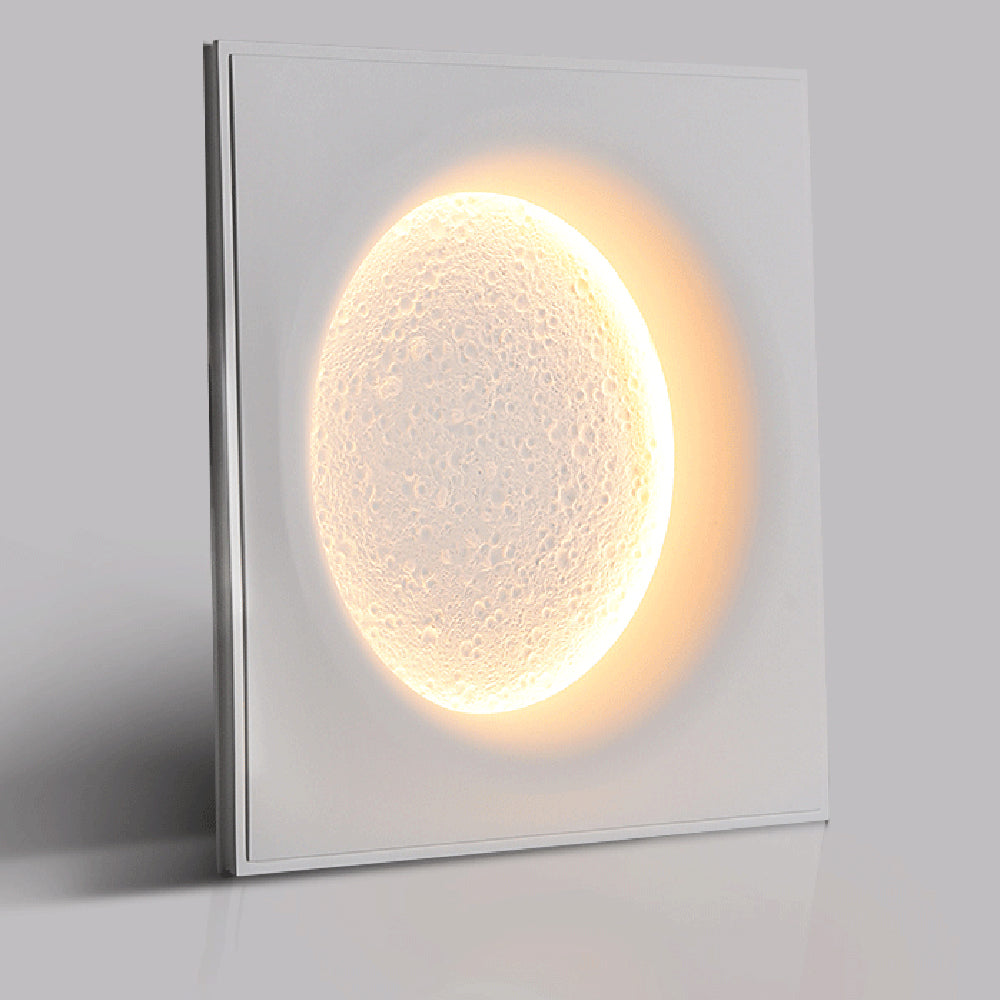 Aria Decorativa Bellissimo LED Emisfero Luna Applique Metallo Gesso Soggiorno/Camera da Letto