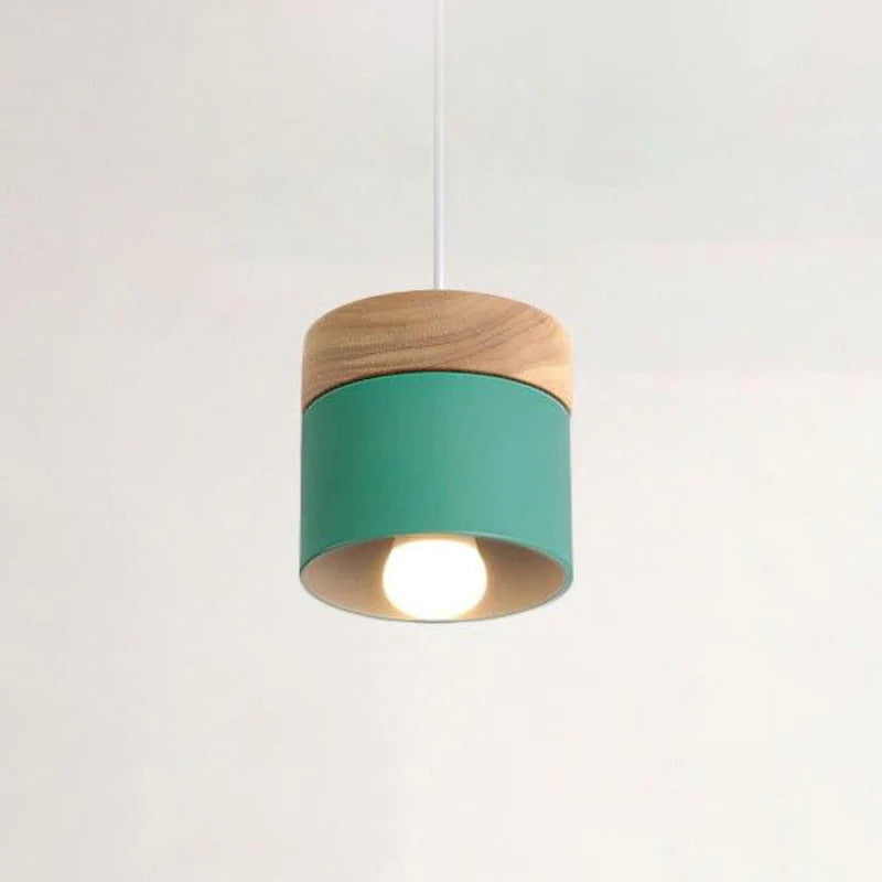 Valentina Nordiche Colorato LED Lampade a Sospensione Metallo/Legno Globo Soggiorno/Camera da Letto
