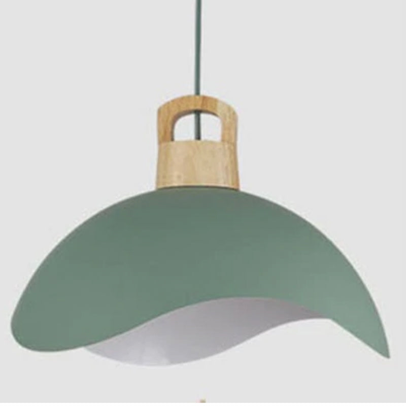 Valentina Lampade a Sospensione Colorato Ombra Singolo Legno/Metallo