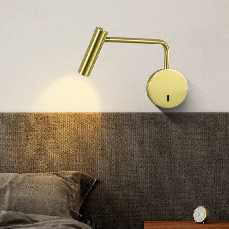 Arisha Applique LED Metallo/Acrilico Nero/Bianco/Oro Corridoio Braccio Oscillante Moderna