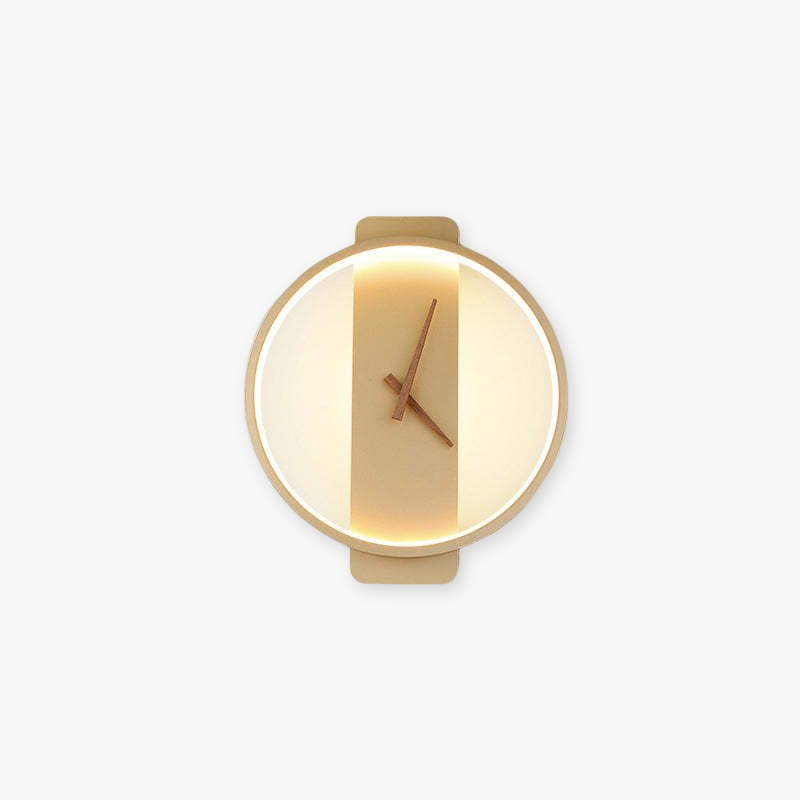 Nordic Moderno LED Orologio Applique Quadrato/Girare Metallo Acrilico Oro/Nero Soggiorno/Camera da Letto