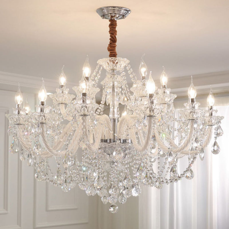 Silva Francese Cristallo Metallo Lampadari Soggiorno Sala da Pranzo