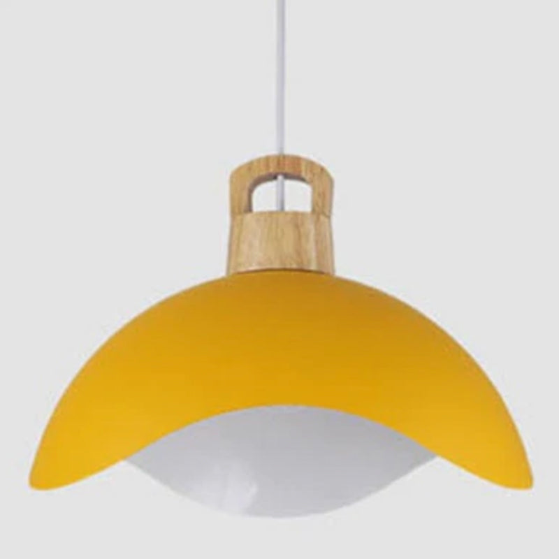 Valentina Lampade a Sospensione Colorato Ombra Singolo Legno/Metallo