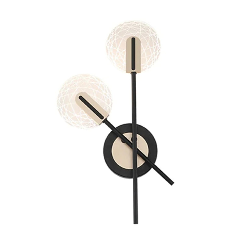 Valentina Design LED Applique Moderno Metallo Acrilico Nero/Bianco Camera da Letto