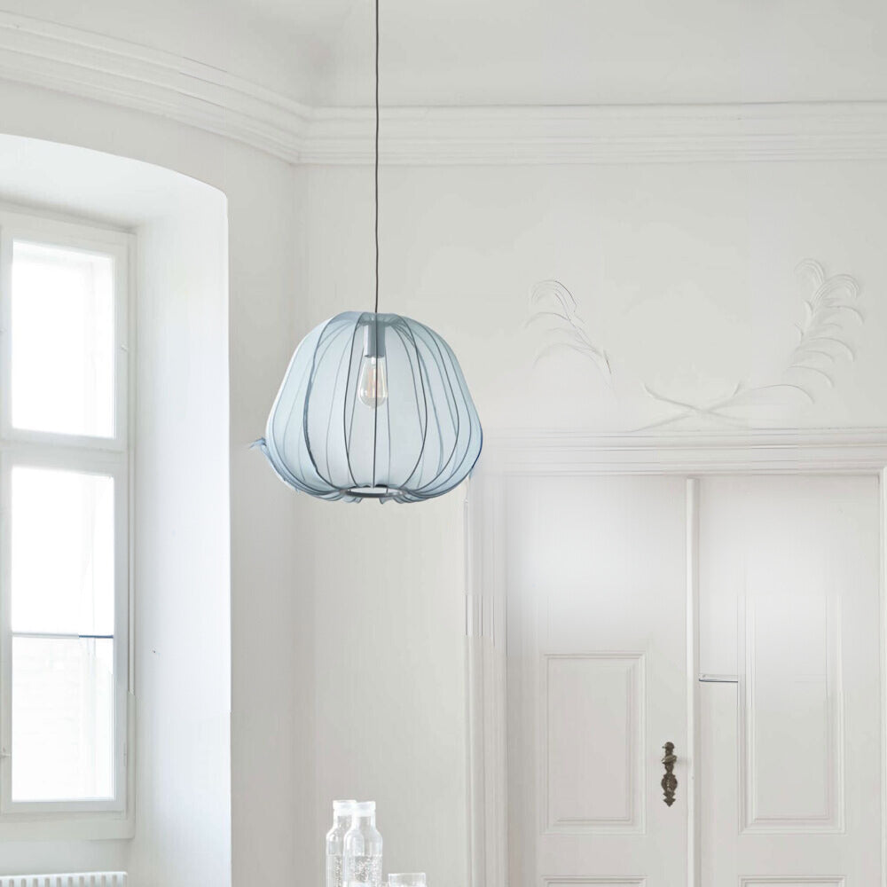 Ritta Moderne Metallo Tessuto Lampade a Sospensione Beige Grigio Soggiorno