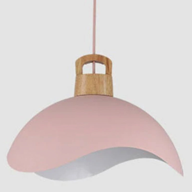 Valentina Lampade a Sospensione Colorato Ombra Singolo Legno/Metallo