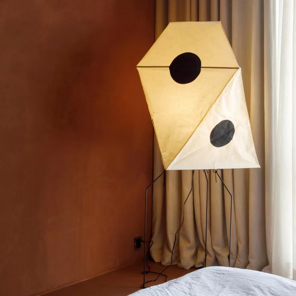 Ritta Moderno Artificiale Lampada da Terra Carta Metallo