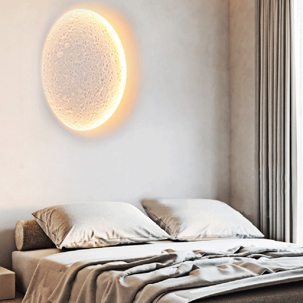 Aria Decorativa Bellissimo LED Emisfero Luna Applique Metallo Gesso Soggiorno/Camera da Letto