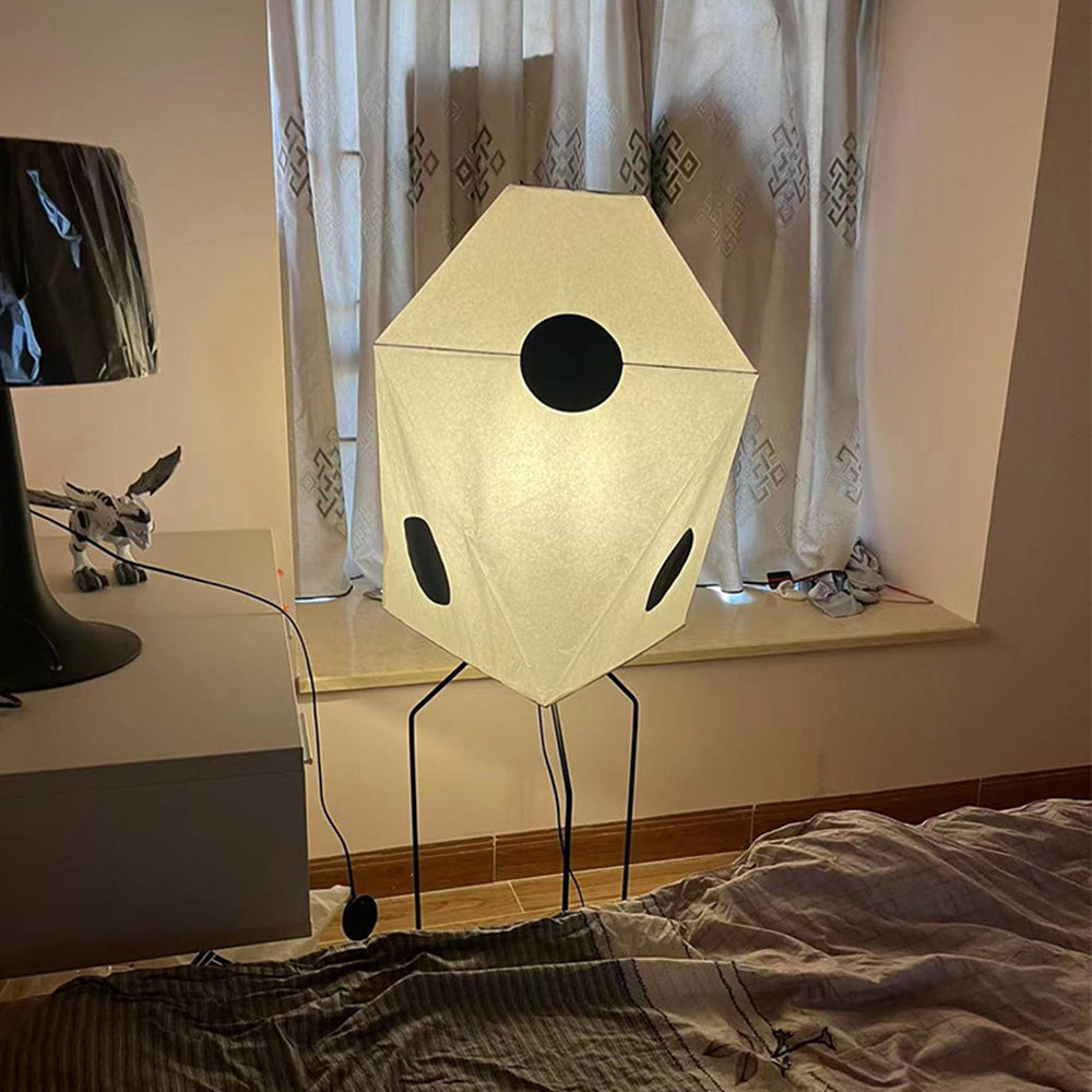 Ritta Moderno Artificiale Lampada da Terra Carta Metallo