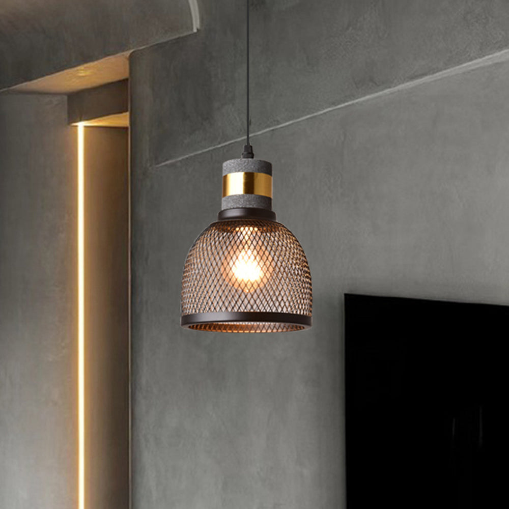 Arisha Moderni LED Wabi-Sabi Lampada a Sospensione Cilindrica Industriale Cemento/Metallo