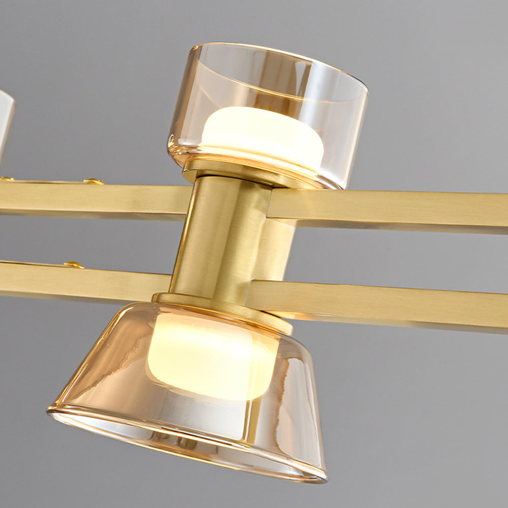 Evette Lampada a Sospensione Metallo Nero/oro Lineare Moderna