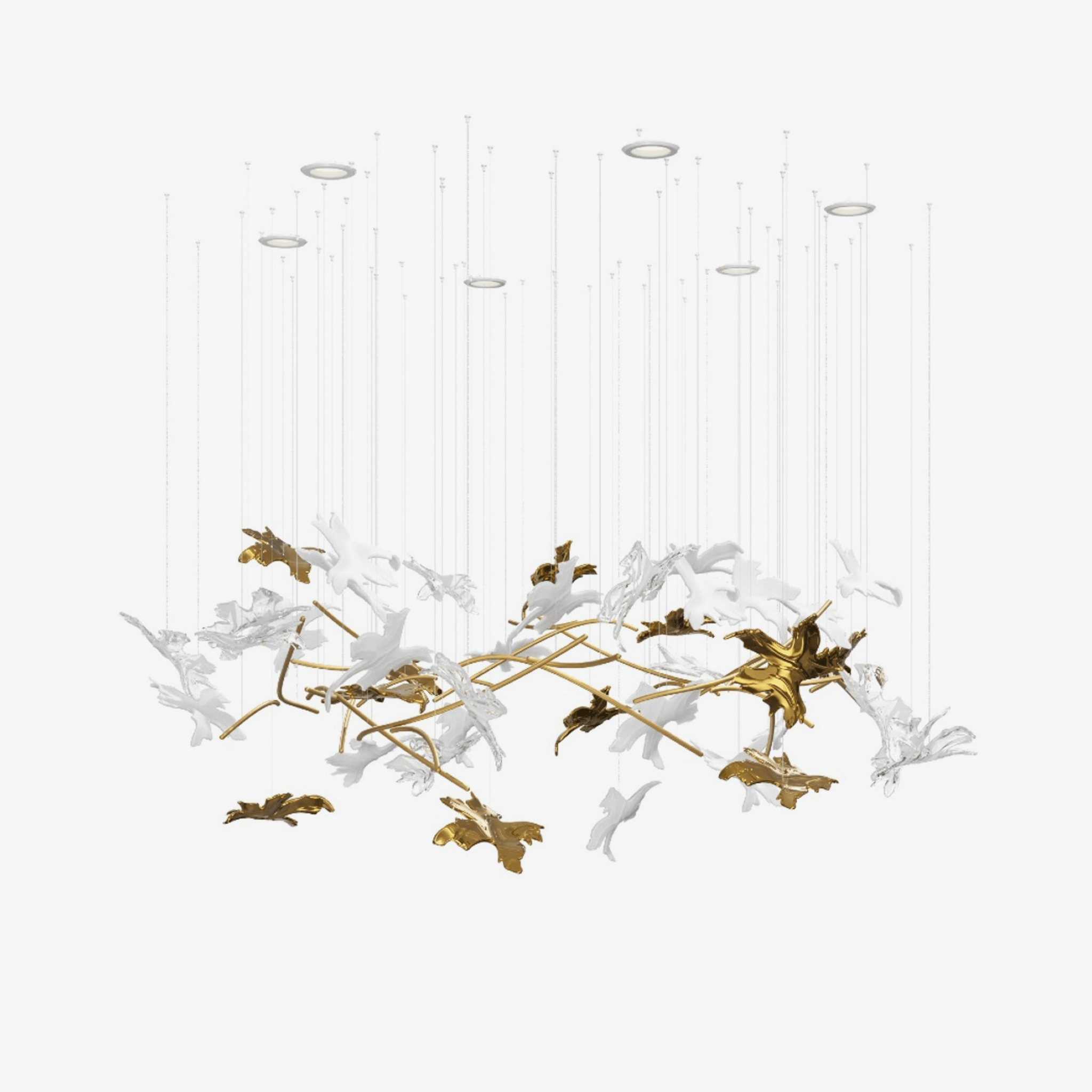 Arinan Floral Glass Chandelier - Blowlighting