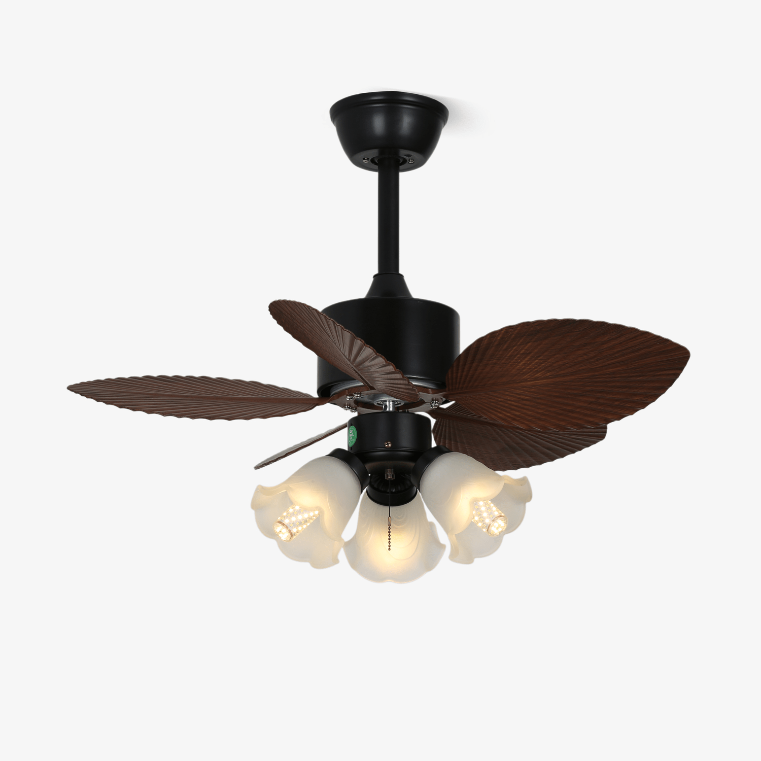 Ventilatore da Soffitto con Luce Vintage in Legno Florence con telecomando