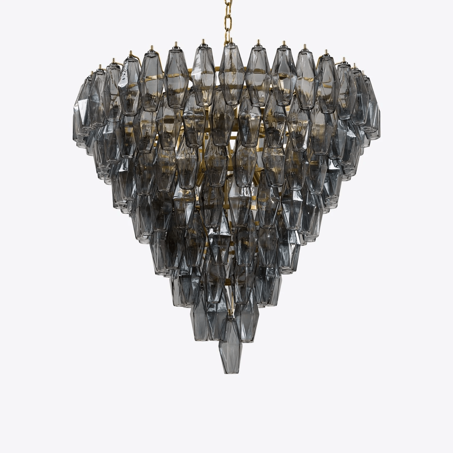 Aurora Chandelier Pink Faceted Glass Layered Vintage - Neutralighting