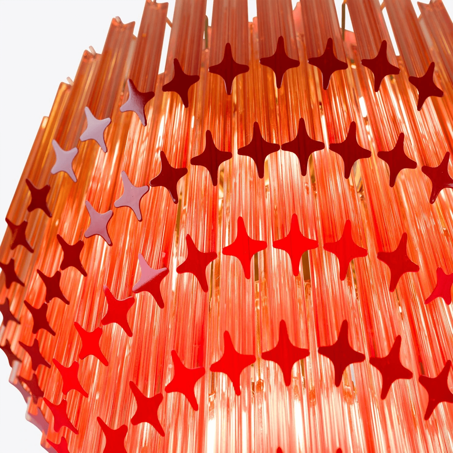 Aurora Chandelier Amber Diamond Glass Layered Retro - Neutralighting