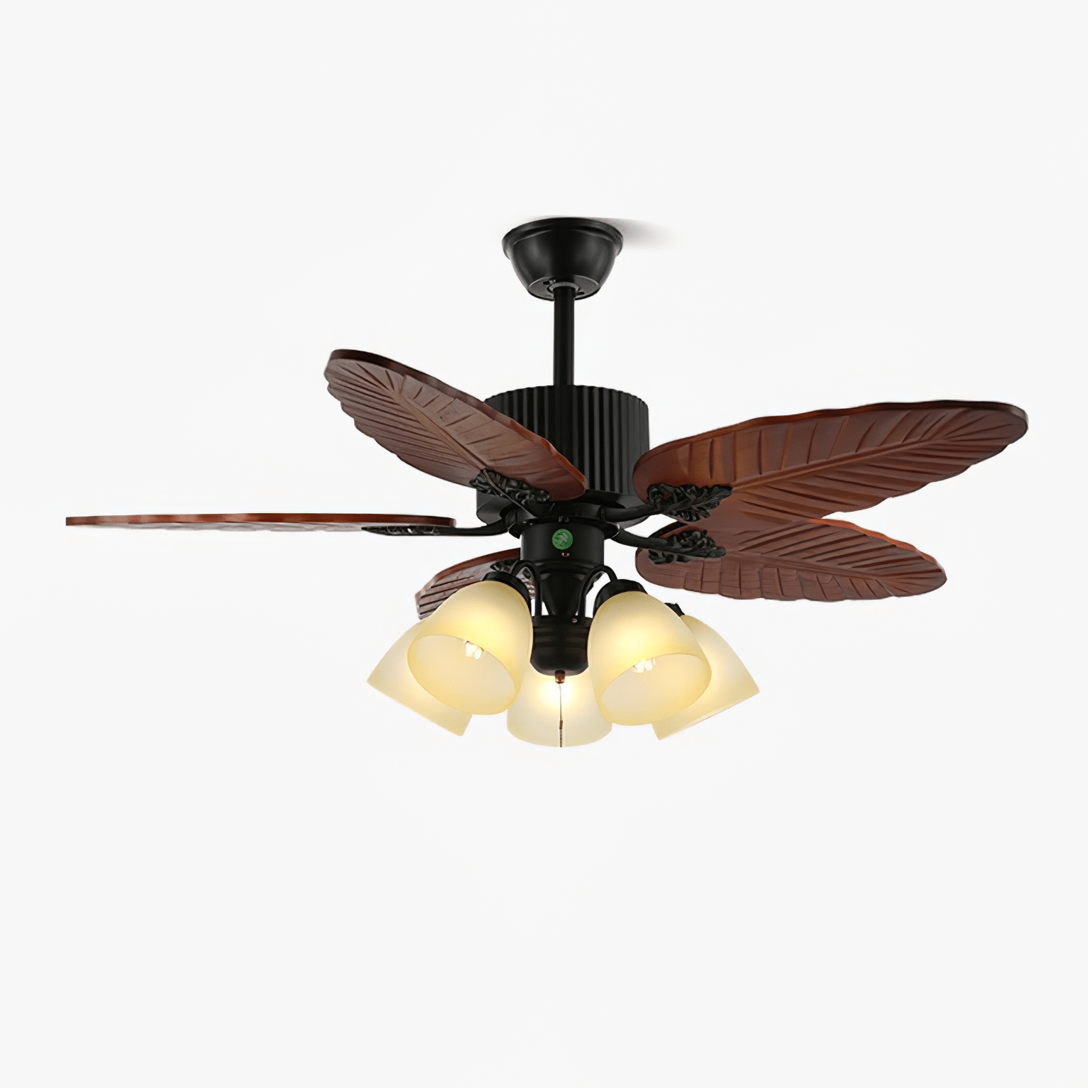 Ventilatore da Soffitto Alistair con Pale in Legno e Luce, vista generale