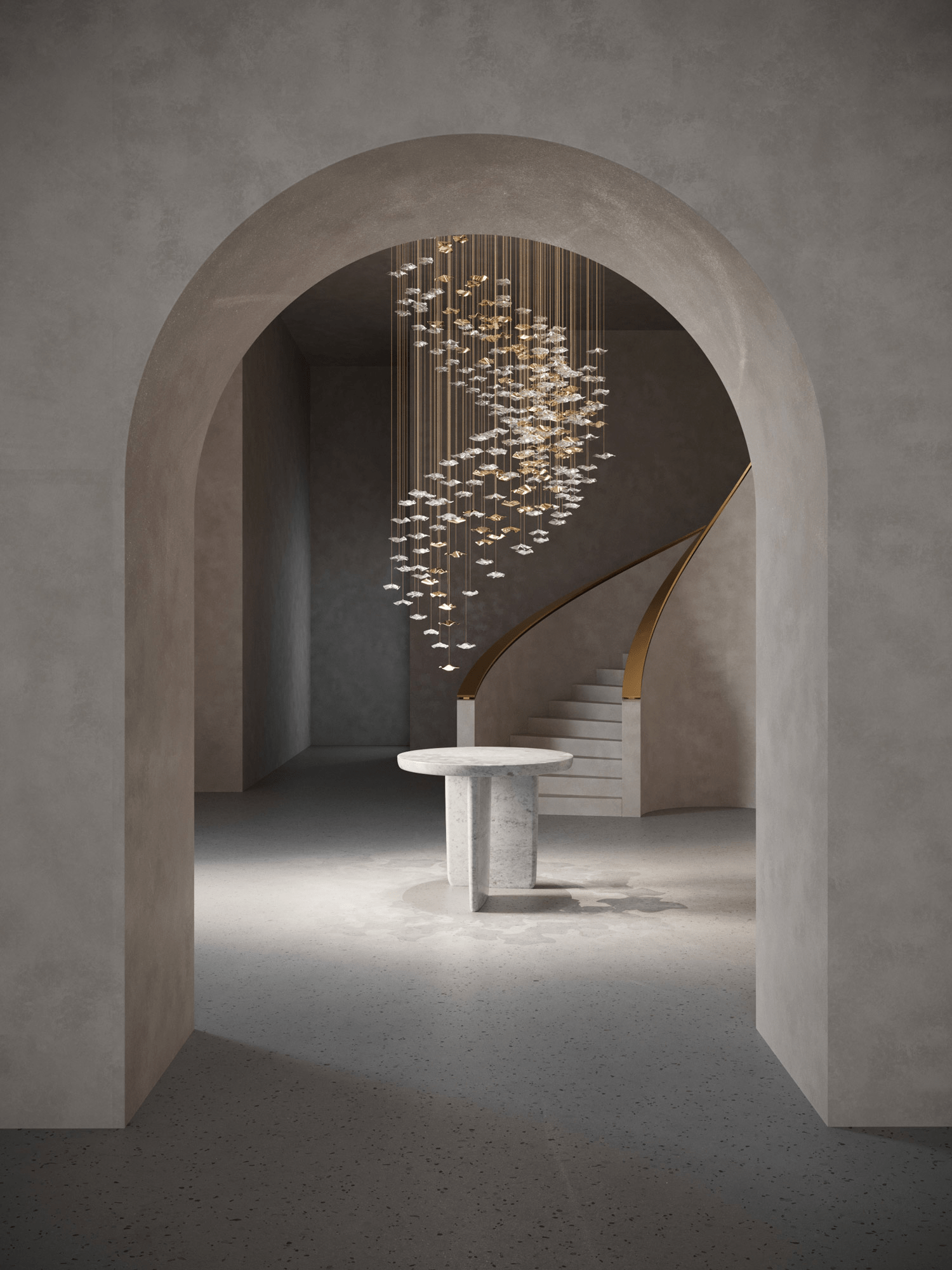 Cezorisra Luxury Brass Linear Chandelier - Blowlighting