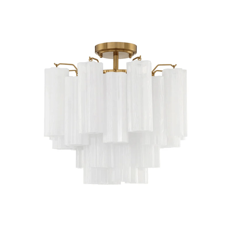 Aurora Ceiling Lamp Clear Murano Glass Tubular Handblown - Neutralighting