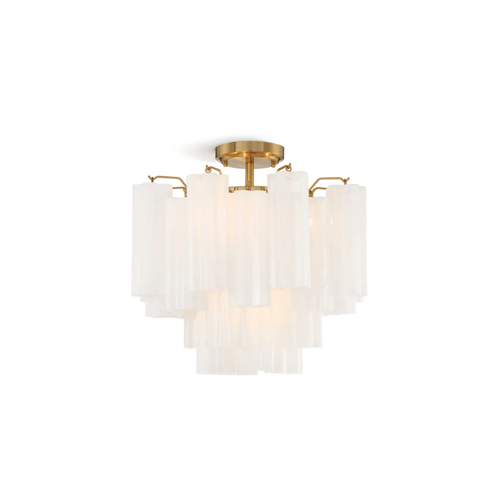 Aurora Ceiling Lamp Clear Murano Glass Tubular Handblown - Neutralighting