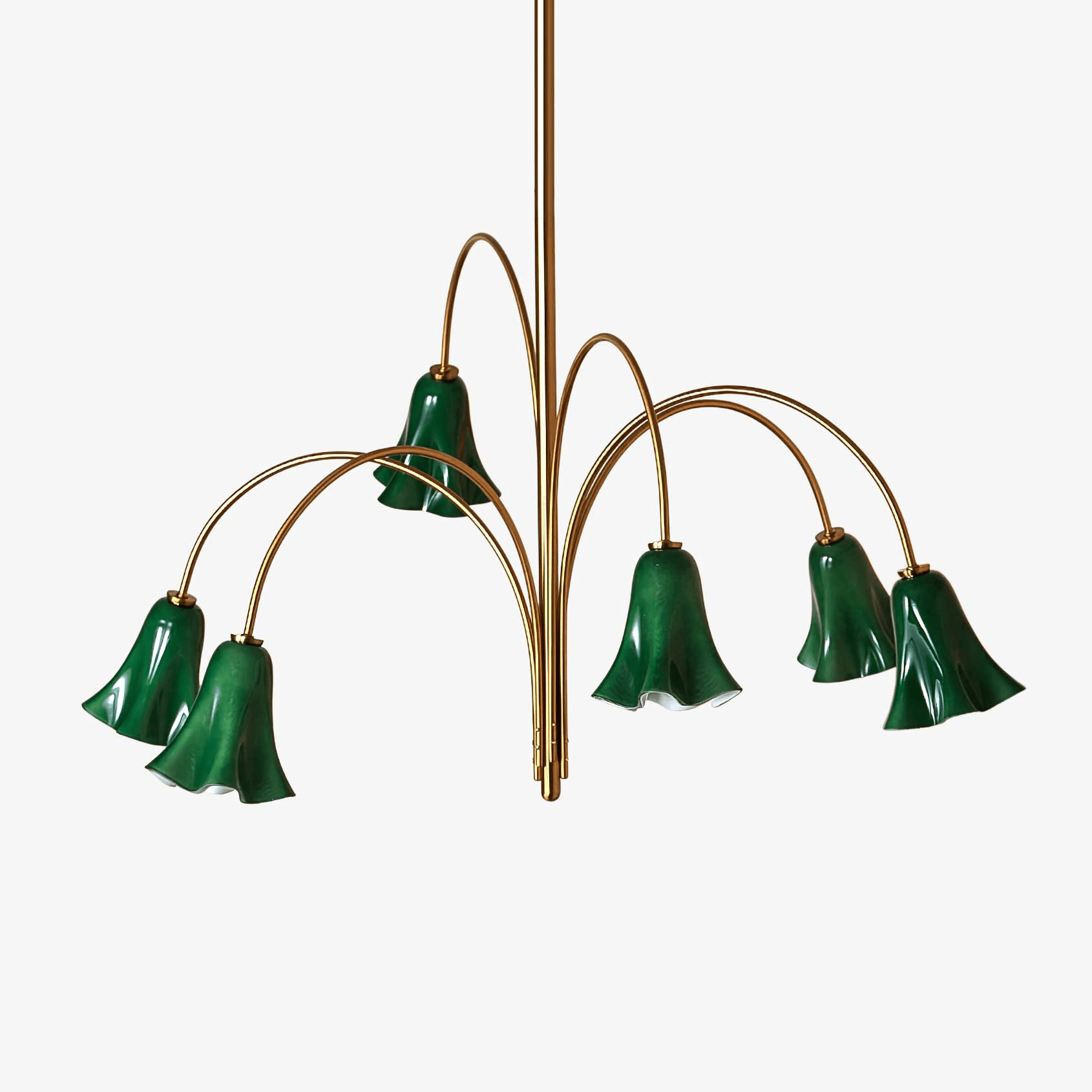 EmeraldBell Glass Pendant Chandelier - Blowlighting