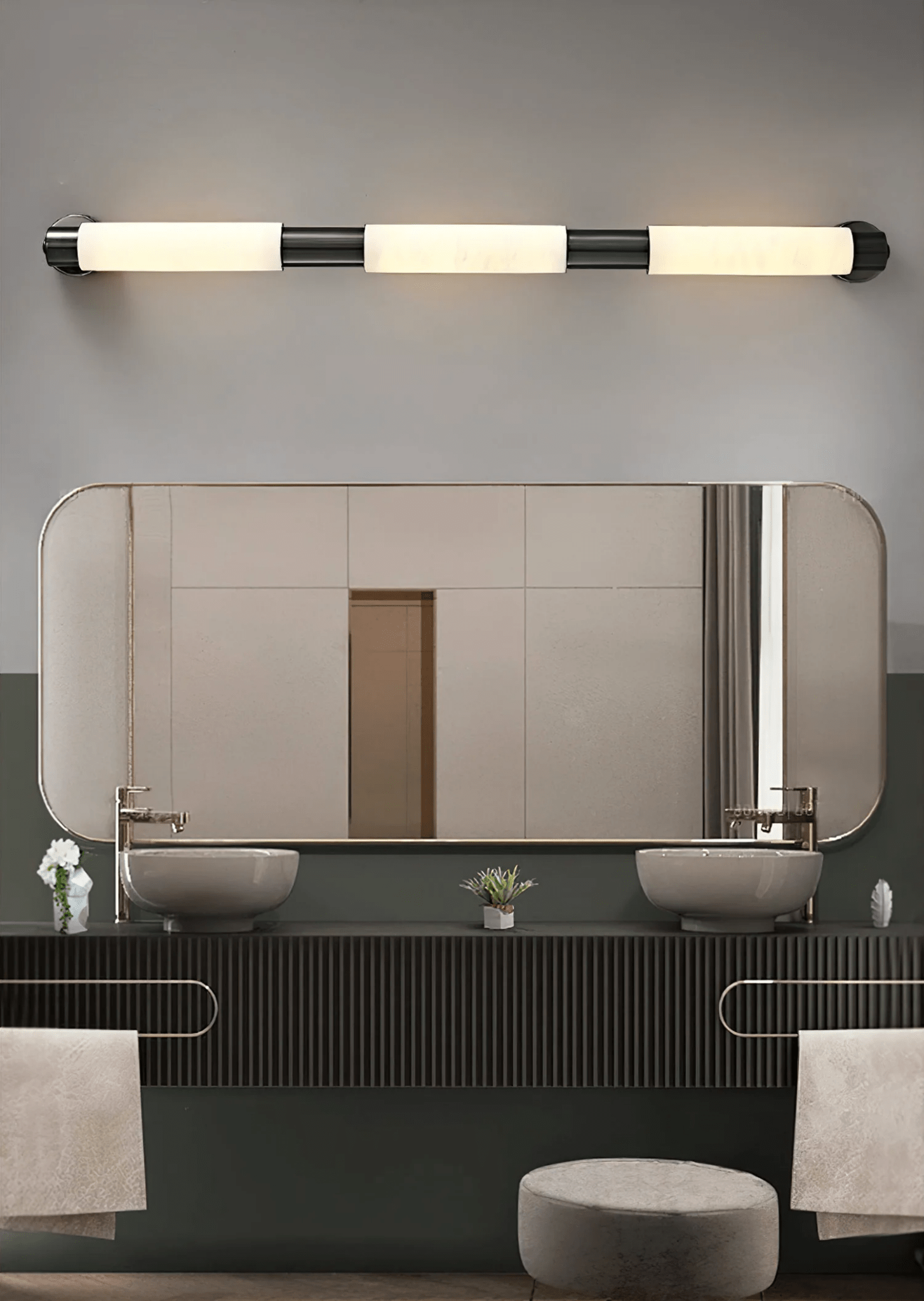 Eurthaeth Alabaster Brass Wall Light - Neutralighting