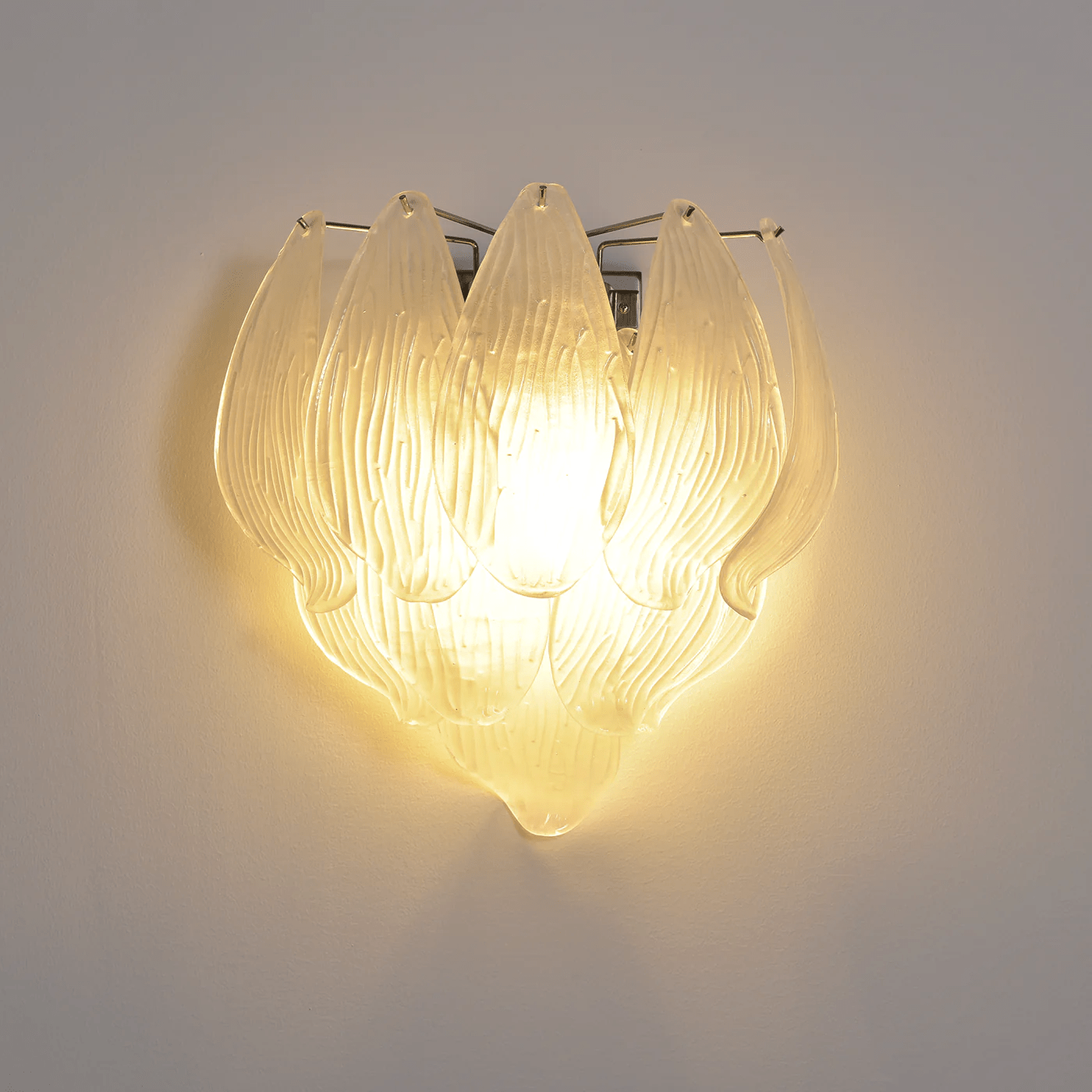 Aurora Wall Lamp Murano Glass Petal Frosted Cascading - Neutralighting