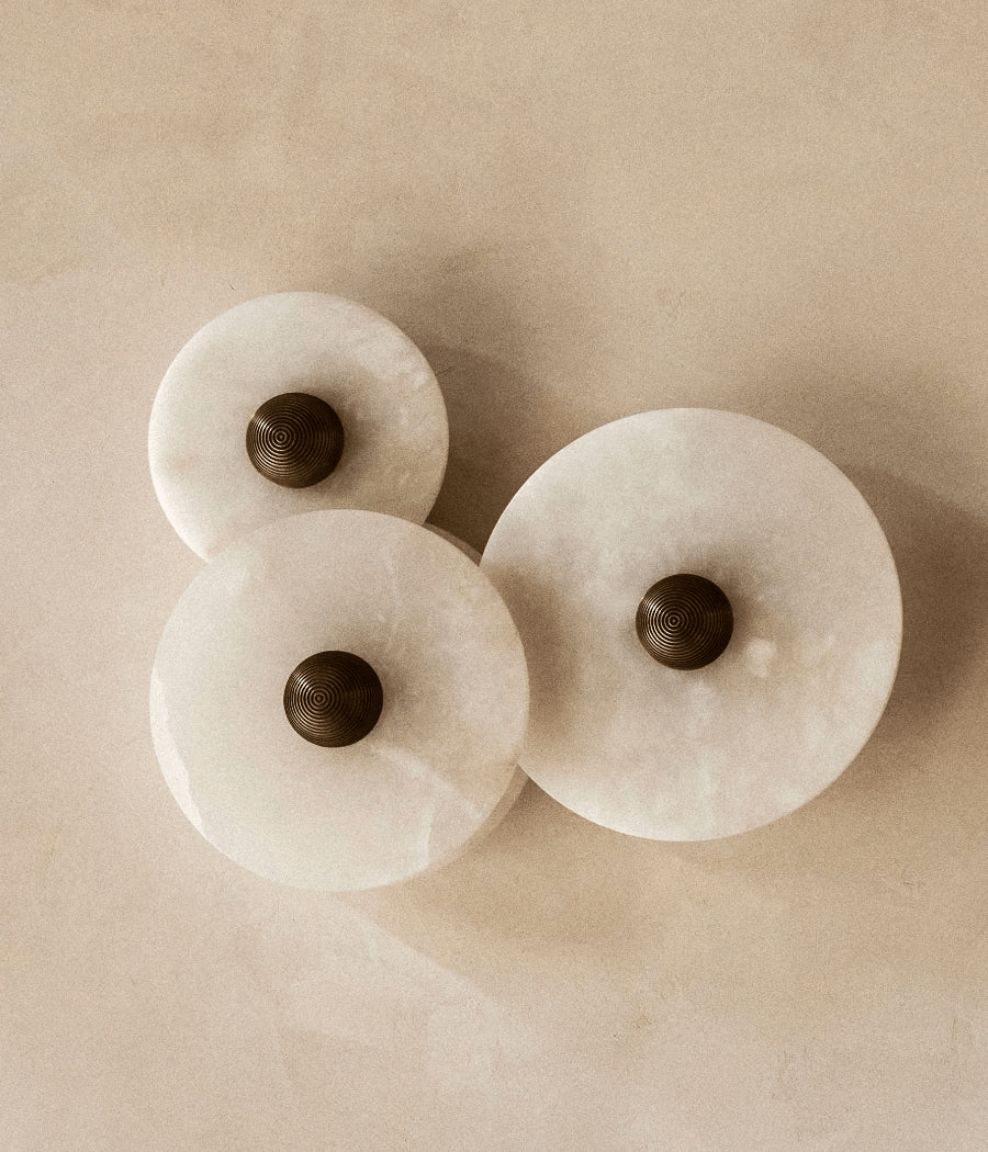 Selene Minimalist Alabaster Ceiling Light - Blowlighting