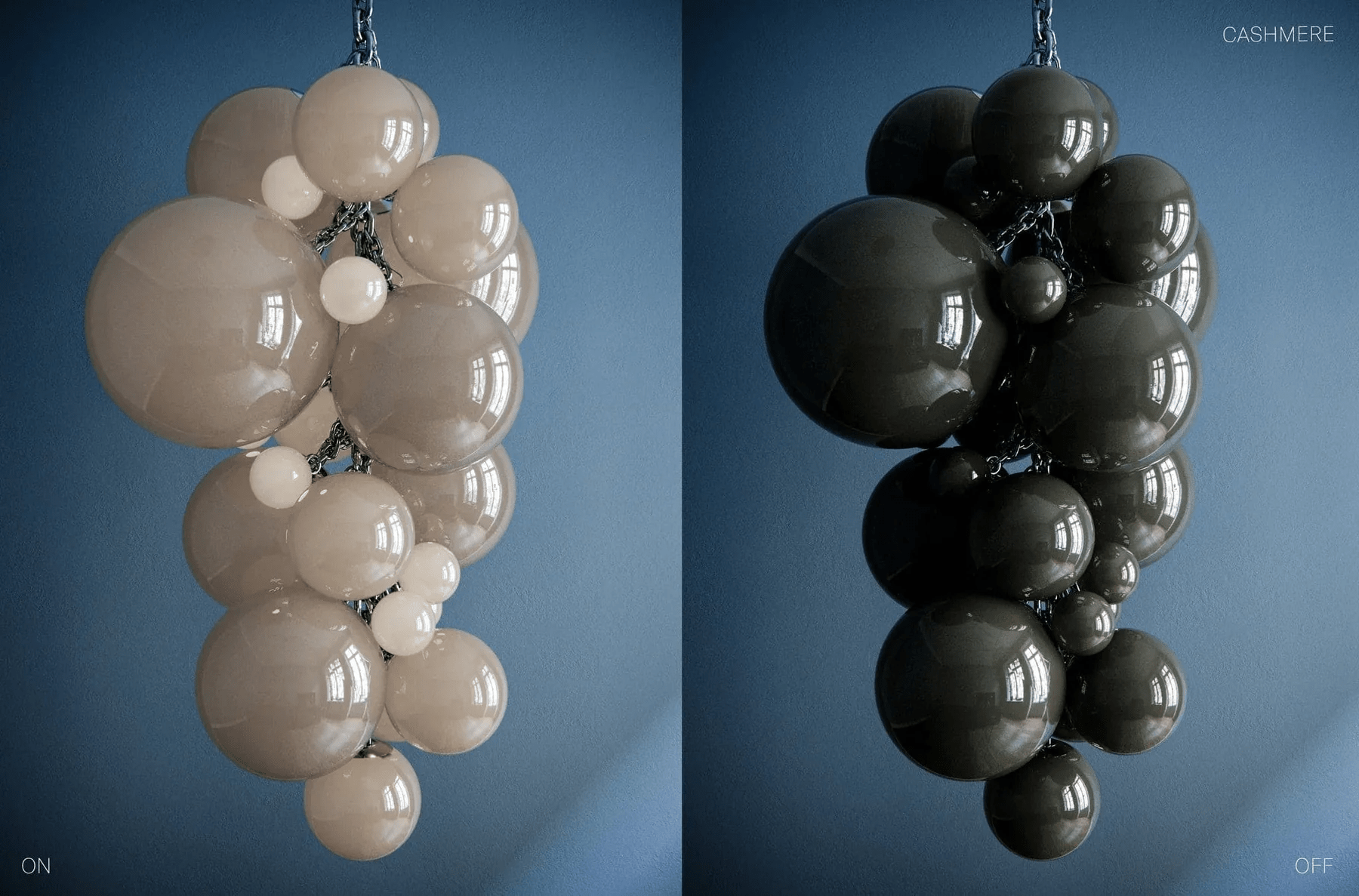 Aurora Chandelier Murano Glass Grape Cluster Art Deco - Blowlighting