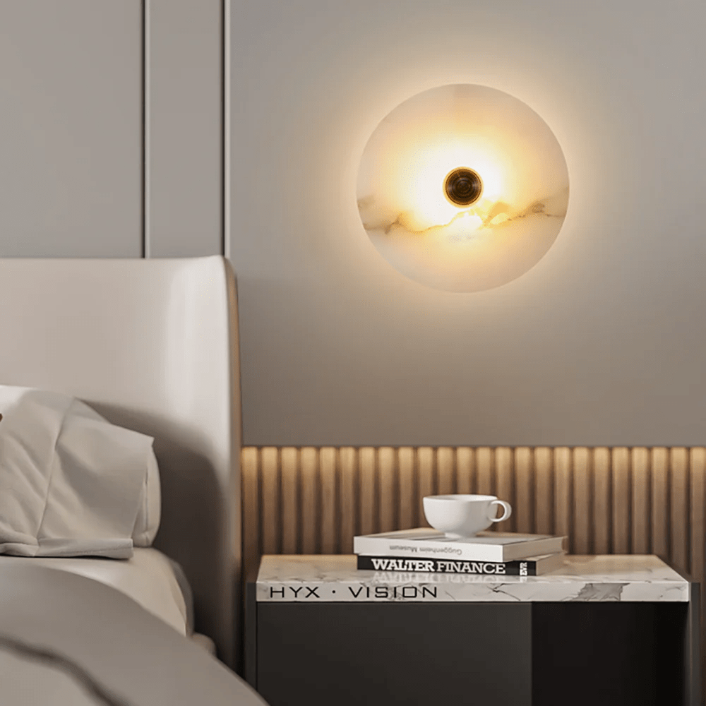 Selene Minimalist Alabaster Ceiling Light - Blowlighting
