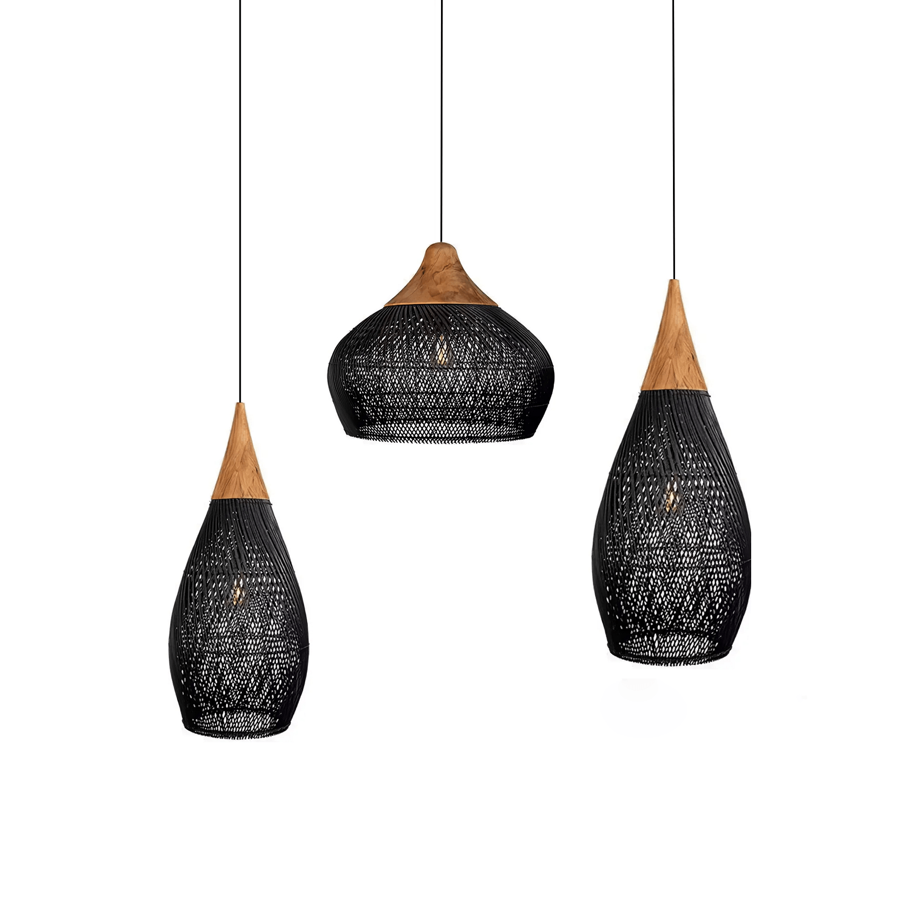 Braided Rattan Pendant Lamp - Blowlighting