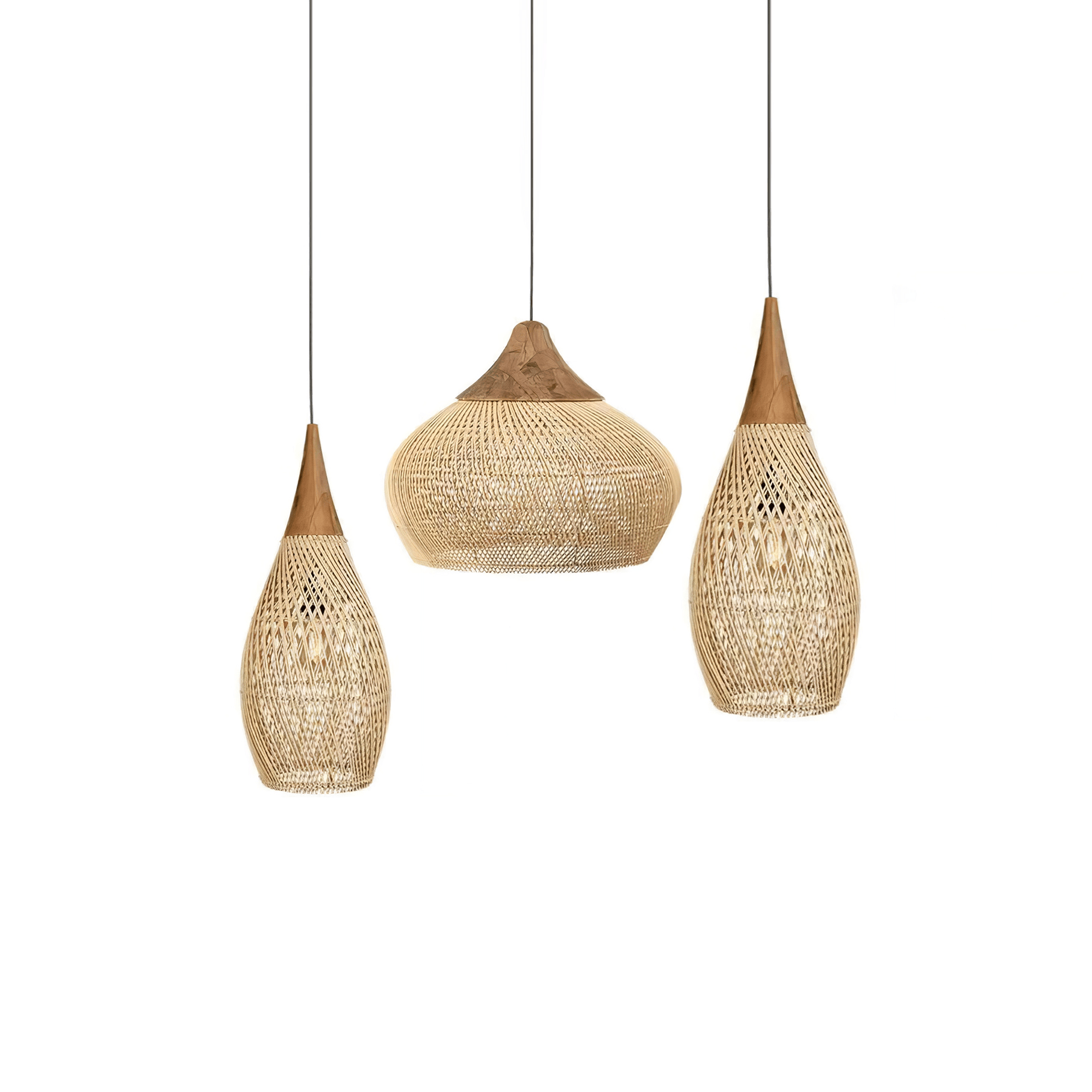Braided Rattan Pendant Lamp - Blowlighting