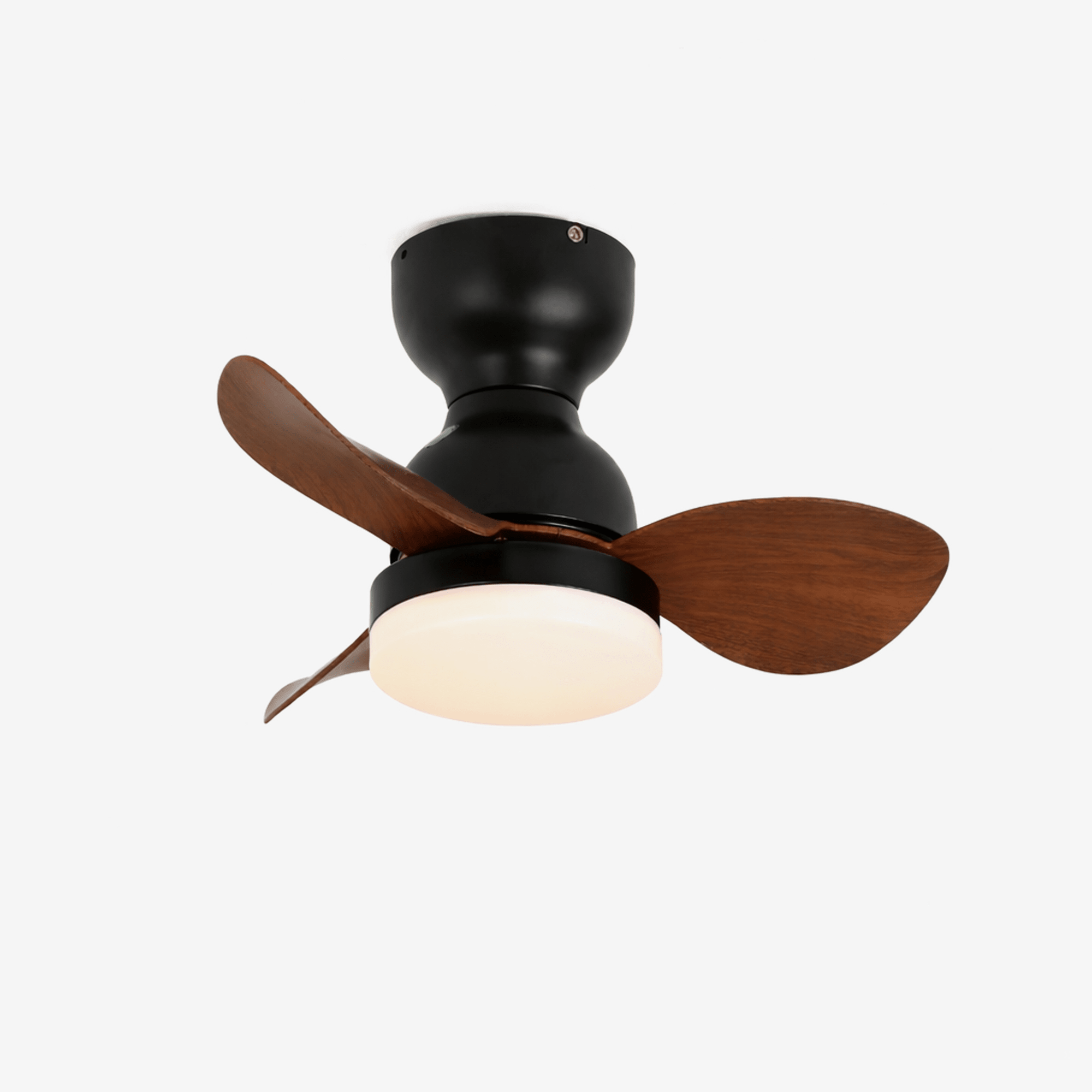 Ventilatore da Soffitto con Luce Silas in finitura nera