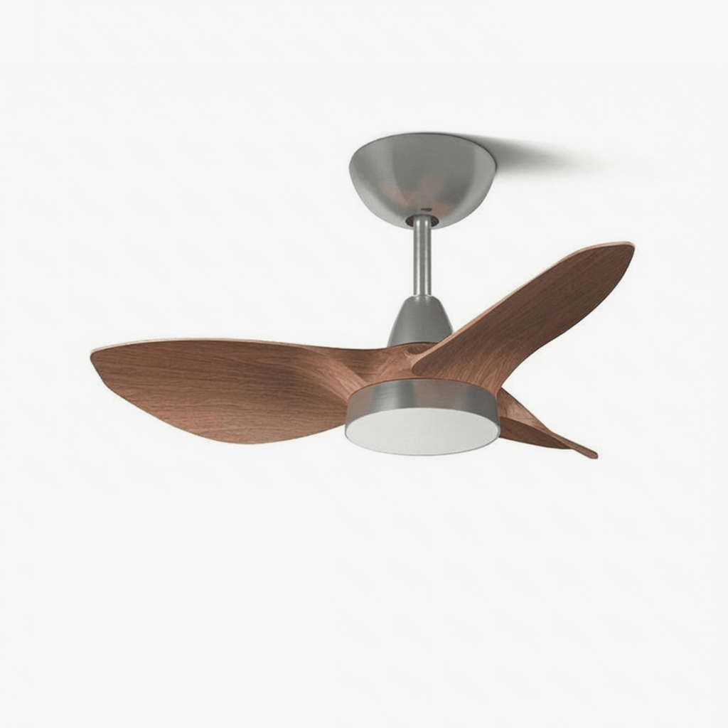 Ventilatore da soffitto Soren Scandi con luce in finitura Noce