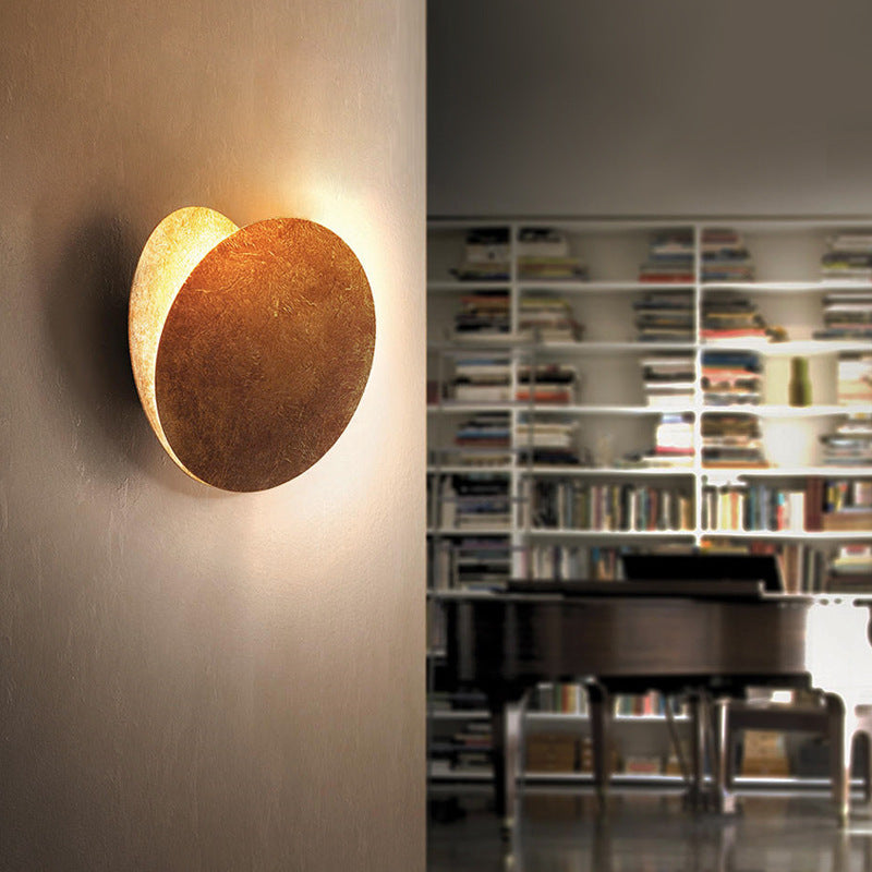 Aria Moderna LED Applique Metallo Bellissimo Luna Rotonda