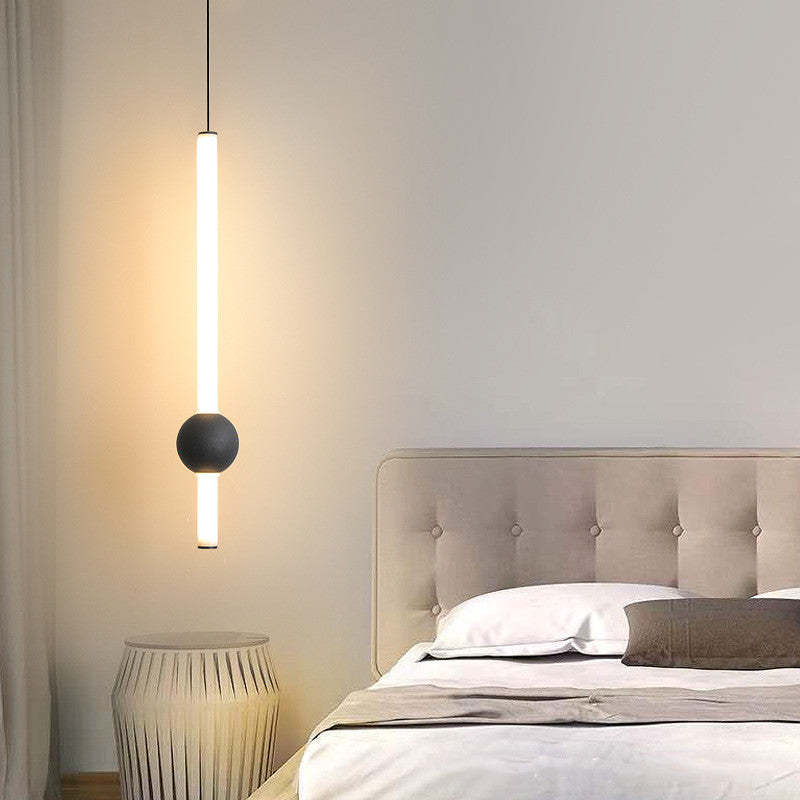 Arisha Lampade a Sospensione Vetro Globo Lineare Camera da Letto Minimalista LED