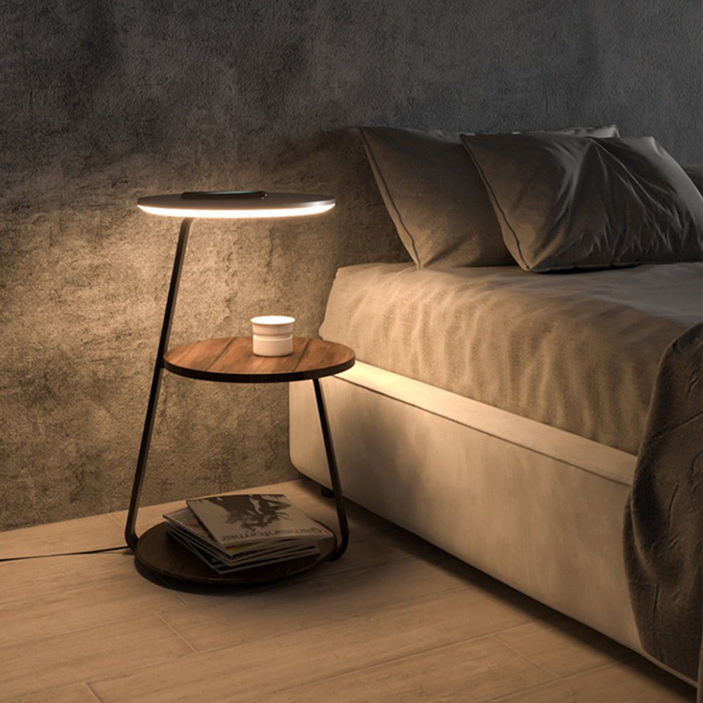 Muto Moderno LED Lampada da Terra/Lampada da Tavolo Legno Sala Studio/Camera da Letto