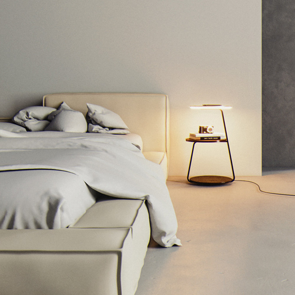 Muto Moderno LED Lampada da Terra/Lampada da Tavolo Legno Sala Studio/Camera da Letto