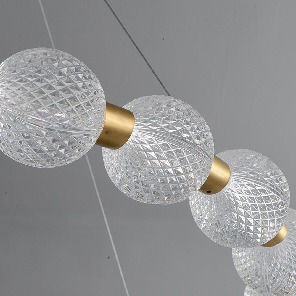 Valentina Design LED Lampada a Sospensione Metallo Acrilico Oro Anello Soggiorno/Camera da Letto/Sala da Pranzo