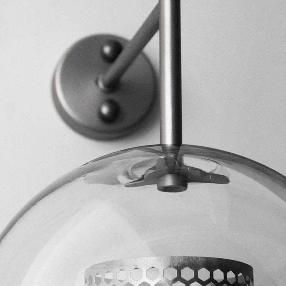 Arisha Industriale LED Applique Metallo/Vetro Argento/Oro Globale