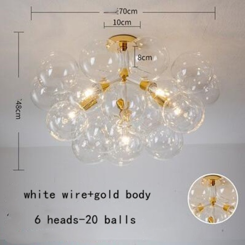 Valentina Decorativo LED Lampade a Sospensione Bianche/Nere/Caffè Bolle Soggiorno/Camera da Letto