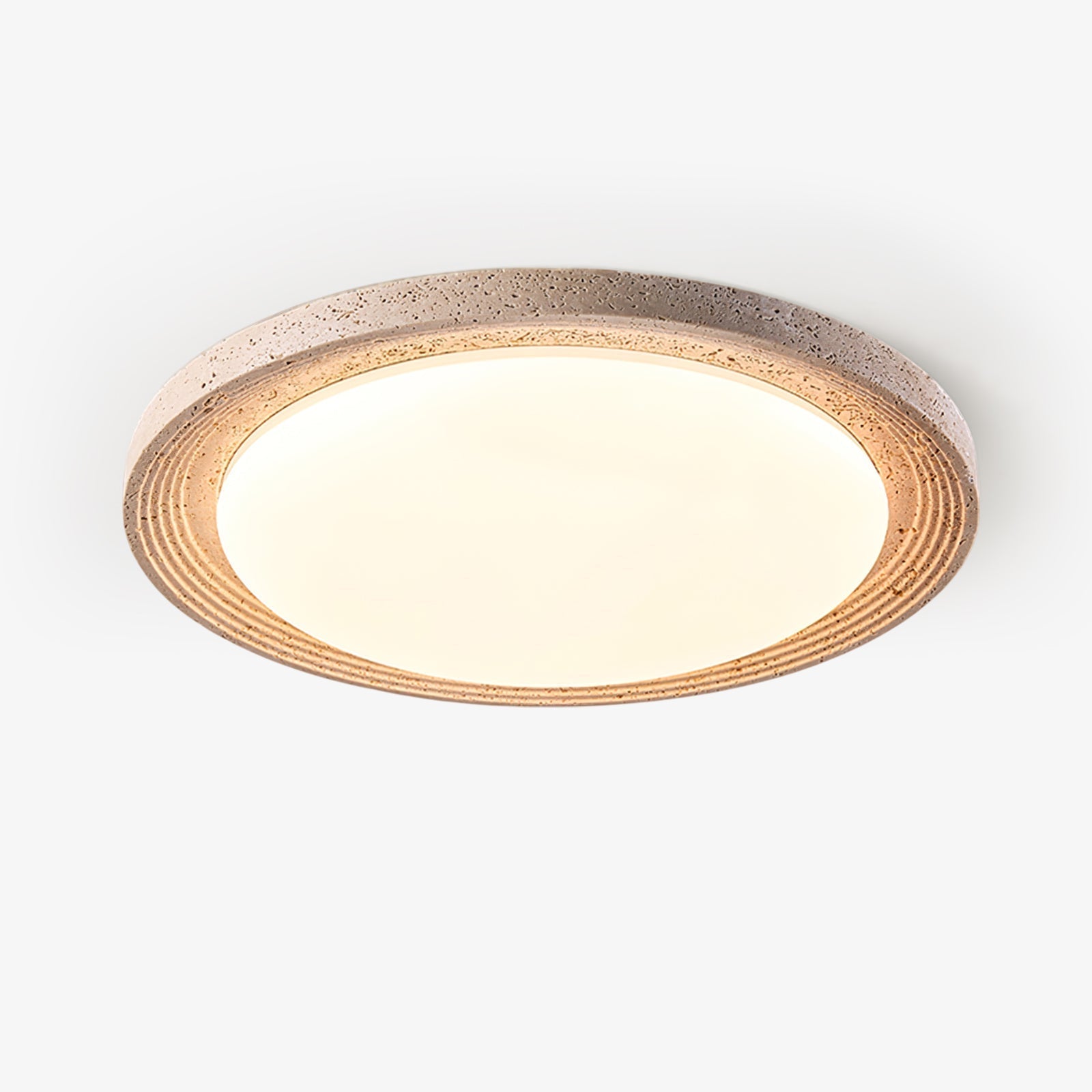 Olphaan Ringed Travertine Ceiling Light - Neutralighting