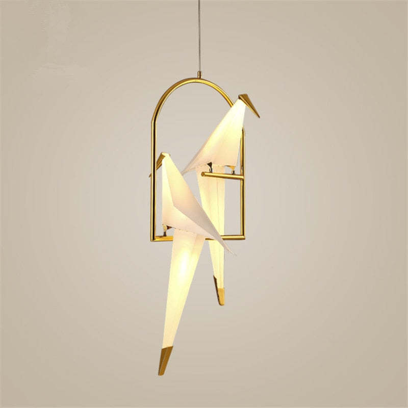 Avi Modern Lampada a Sospensione Vetro Bianco/Chiaro Ucello Nordica Post Moderna