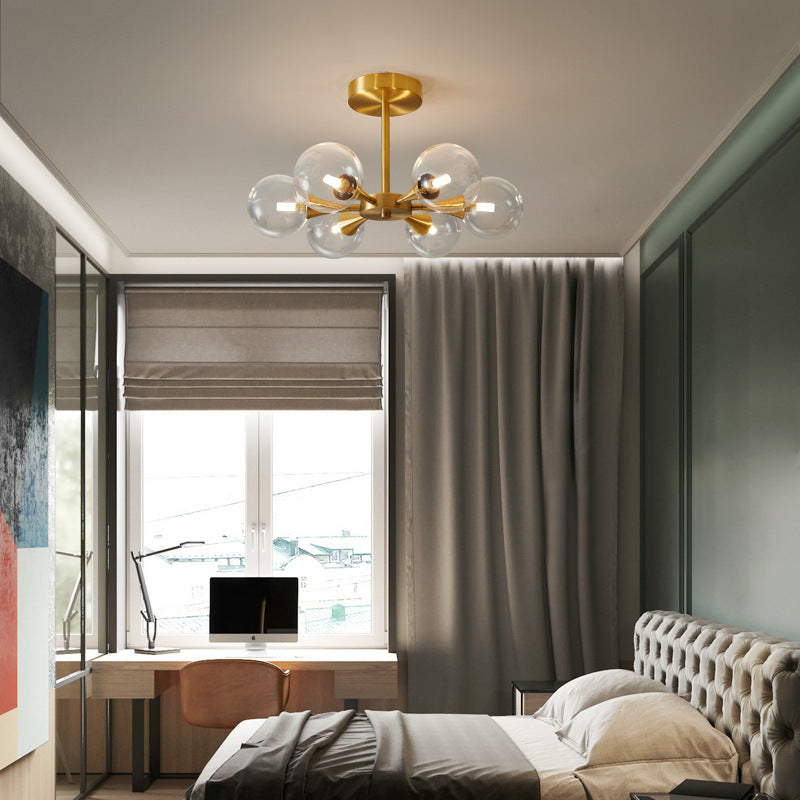 Valentina Moderno LED Lampade a Sospensione Sfera Oro Metallo/Vetro Camera da Letto