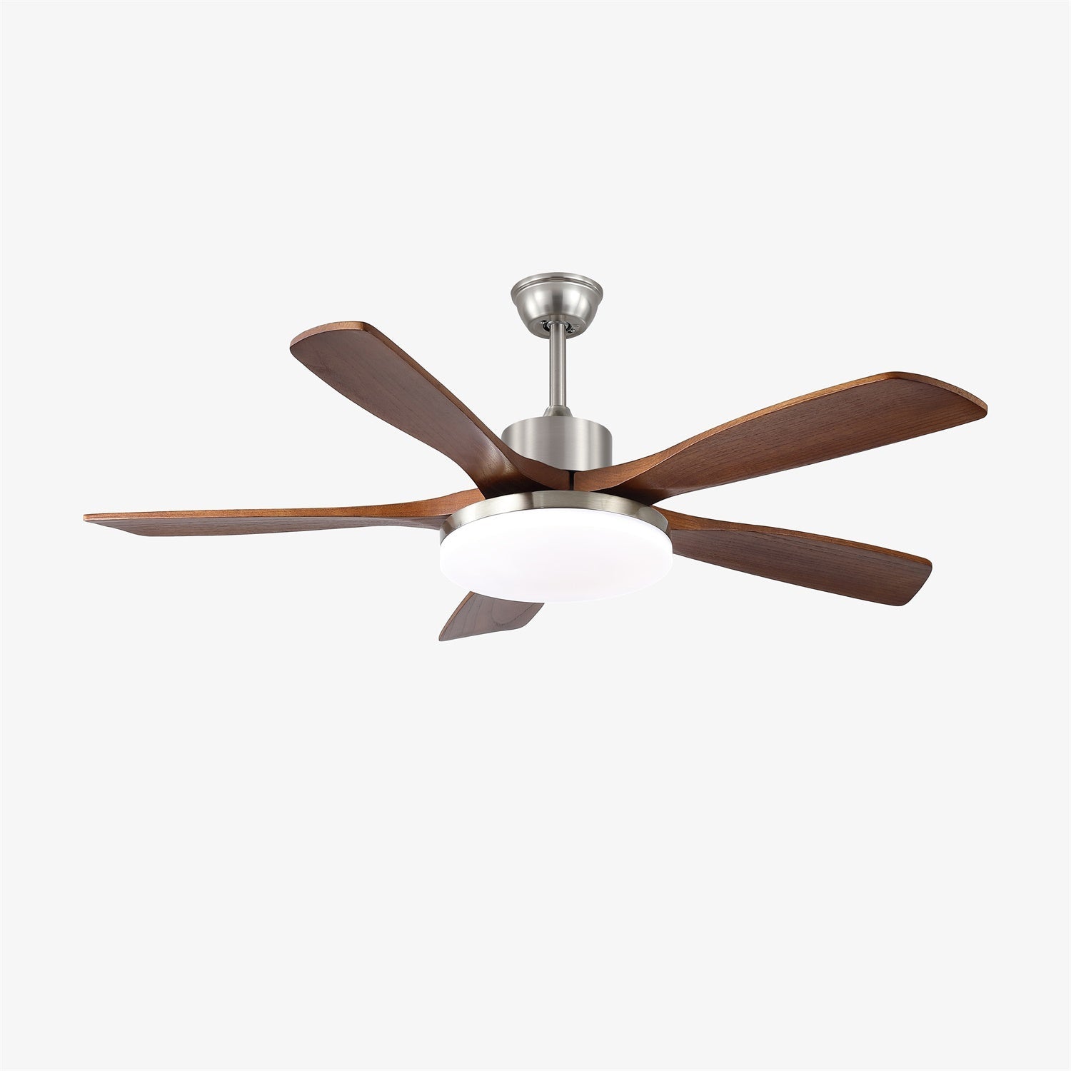 Ventilatore da soffitto Orvian moderno in legno con luce