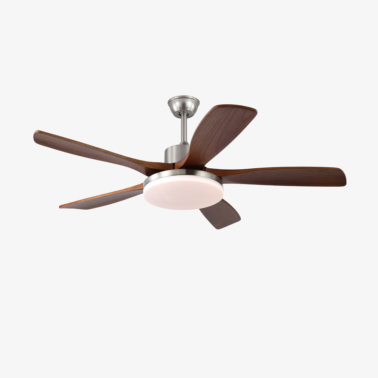 Ventilatore da soffitto Orvian con luce a 3 pale, finitura noce