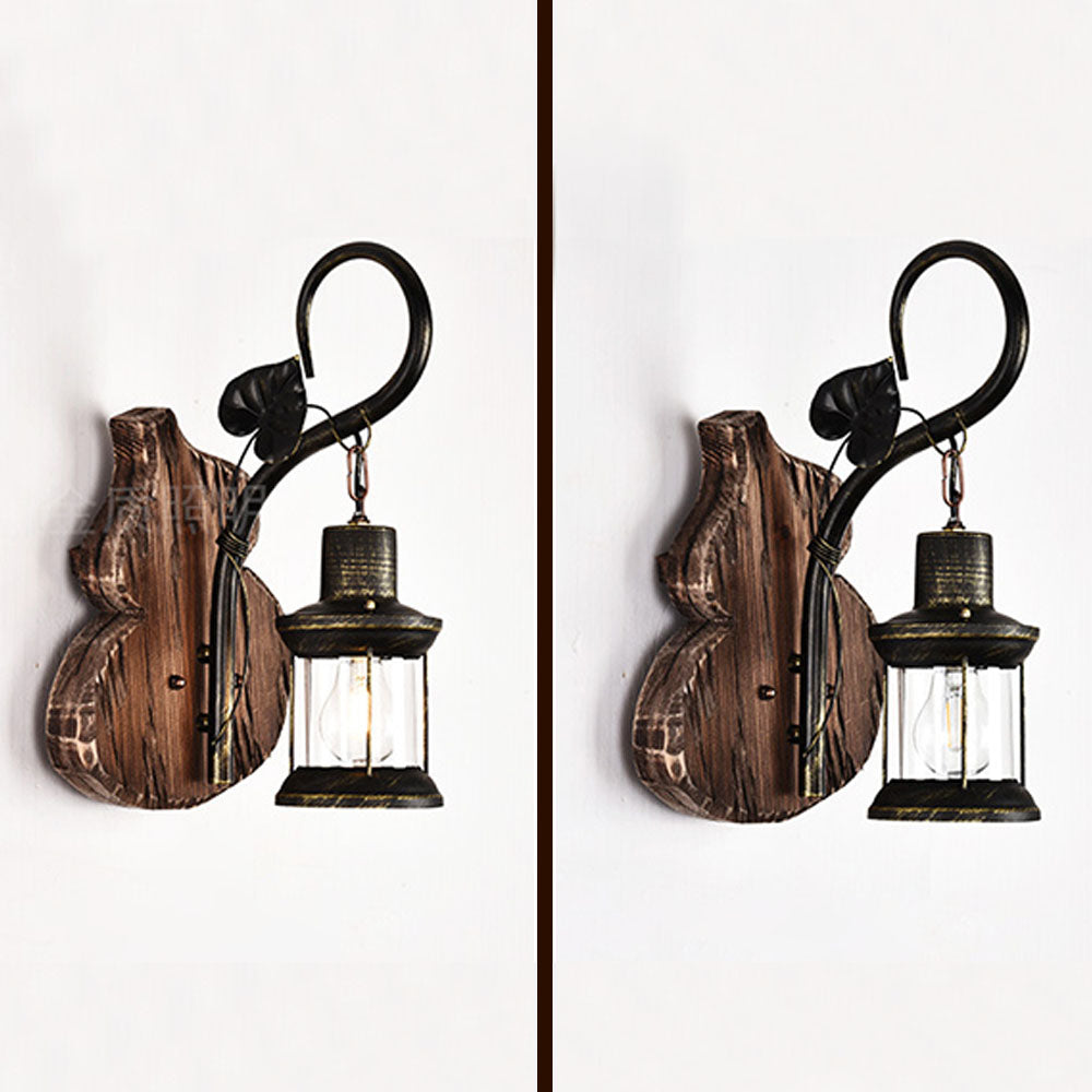 Epoch Industriale LED Cucurbitacea Applique Legno/Metallo Soggiorno/Camera da Letto