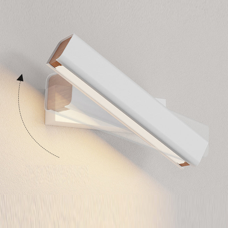 Arisha Moderno LED Rettangolare Girevole Applique Metallo Nero/Bianco Soggiorno/Camera da Letto