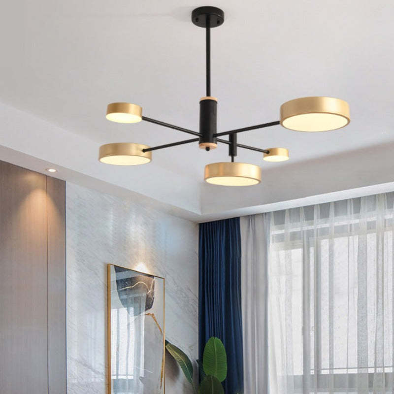 Arisha Design LED Lampade a Sospensione Metallo/Legno Grigio/Bianco/Oro Soggiorno/Camera da Letto