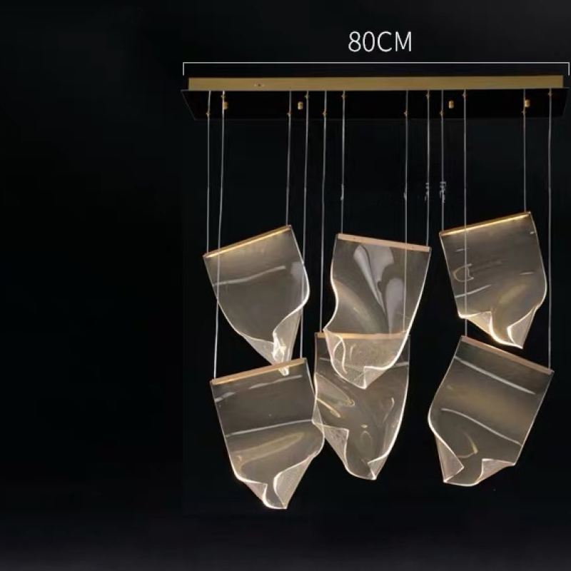 Kristy Moderni Led Lampadari Artistico Acrilico Metallo Oro Soggiorno/Camera da Letto